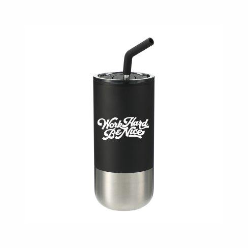 16 oz. Lagom Work Hard Be Nice Tumbler with Straw