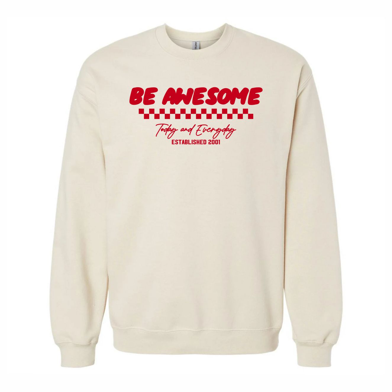 Be Awesome Checker Crewneck