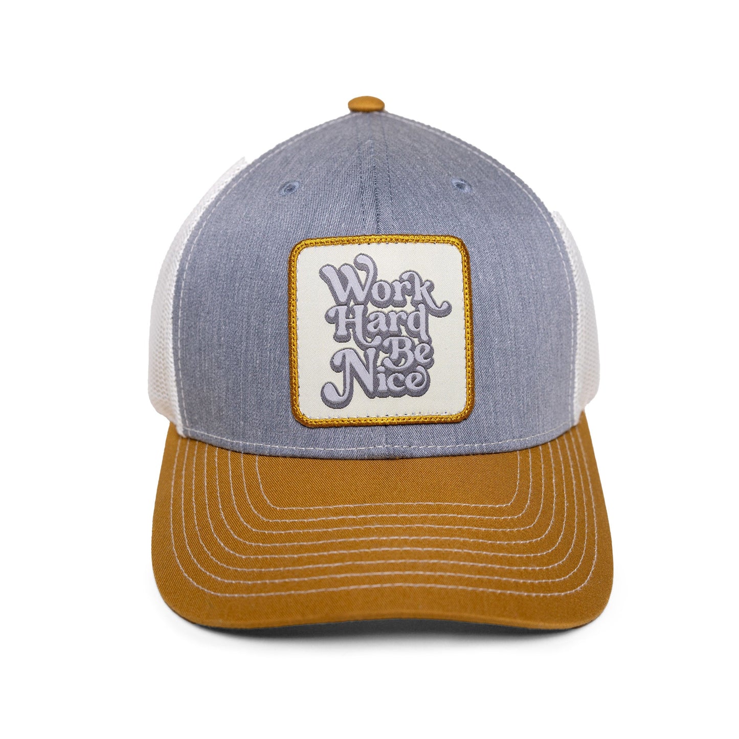 Work Hard Be Nice Drop Shadow Patch Hat