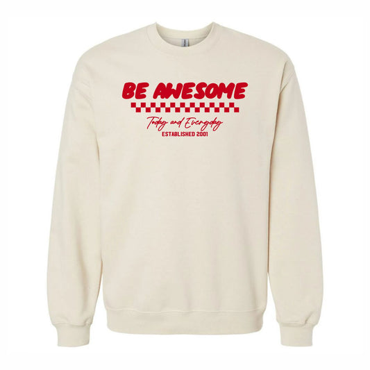 Be Awesome Checker Crewneck
